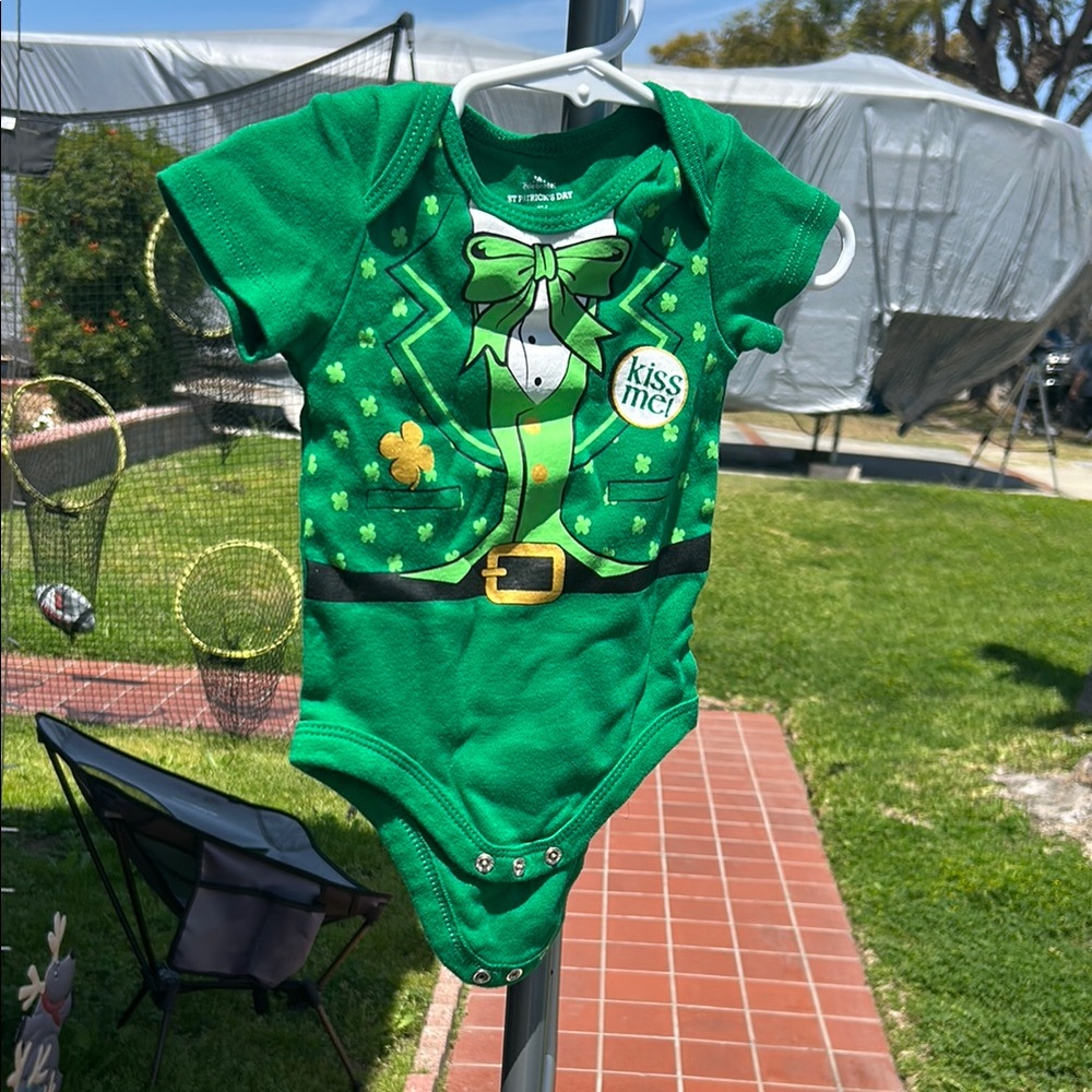 Green St. Patrick's Day Baby Onesie